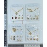 S – 019 set de collar dorado con aretes C/12 12-24