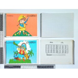 P – 373 cuaderno forma italiana 40 hojas con espiral polito variedad de diseños C/200 GARDI