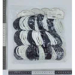 V – 468 liga fashion jewerly set 18 ligas blanco y negro C/12 EO23170