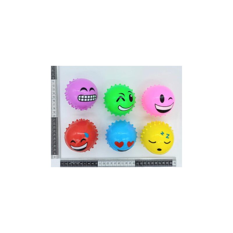 T – 261 pelota de picos emoji 10 CM variedad de colores C/24 C3521A