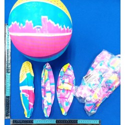 T – 021 pelota de hule fluorescentes C/12 XL7-68