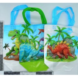 B – 153 bolsa plastificada dinosaurios con asa 22×29 CM C/12 TE-2502D-10