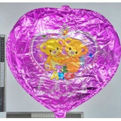 G – 011 globo morado corazón con ositos C/50 ZO