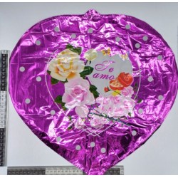 G – 017 globo morado flores C/50 ZO